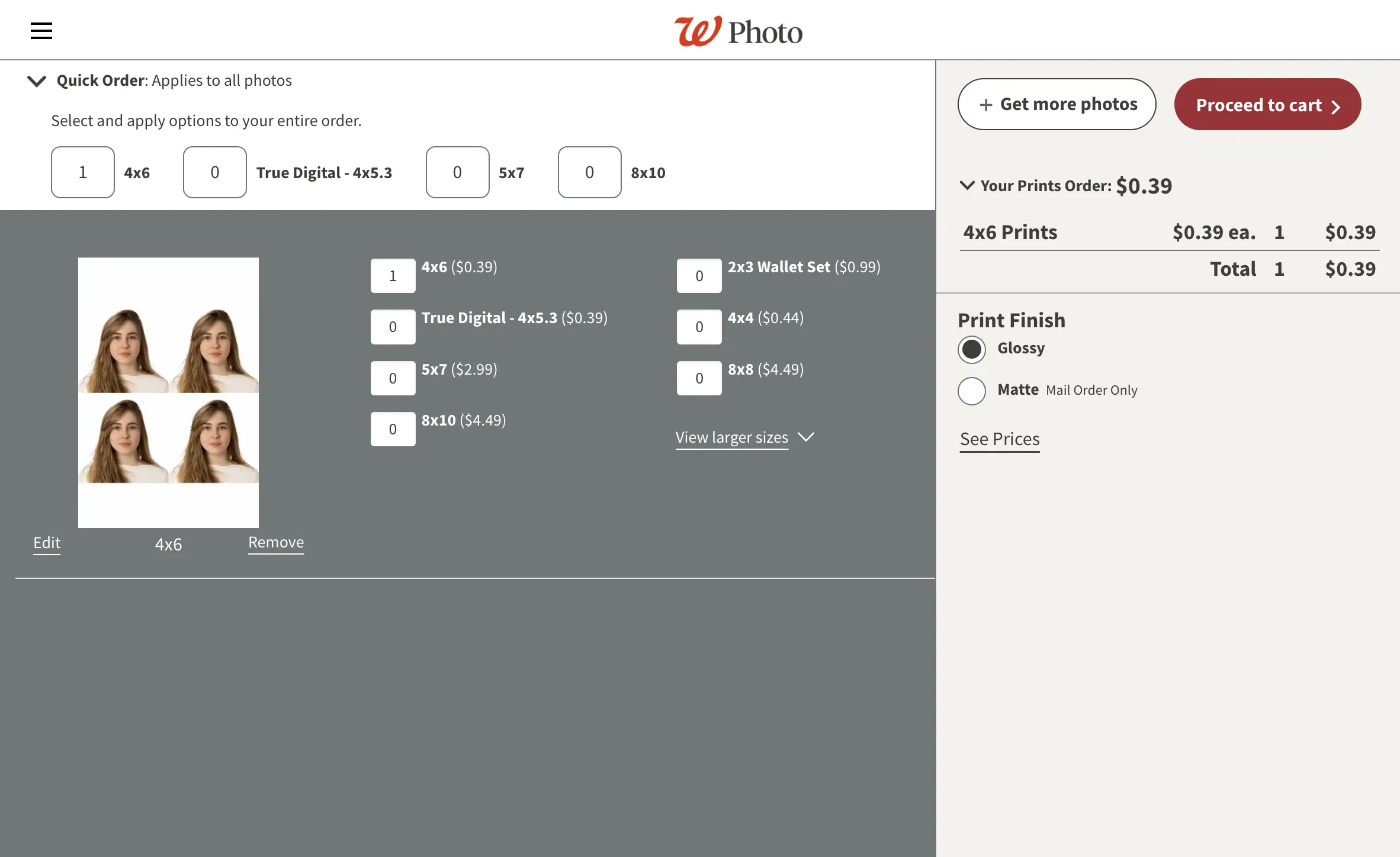 photo print settings