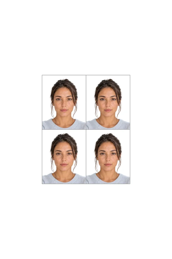 A print sheet of Spanish Passport photos