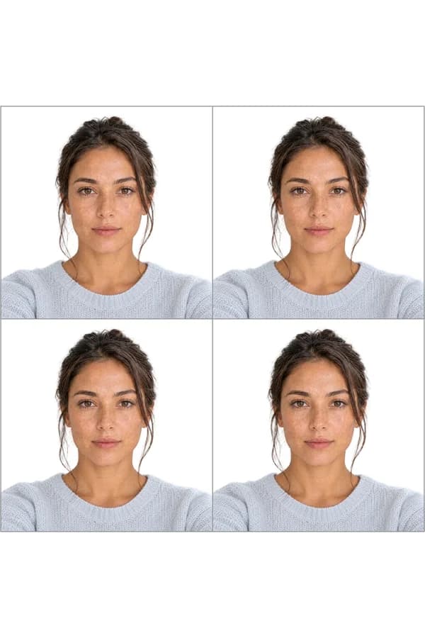 A print sheet of US Passport photos