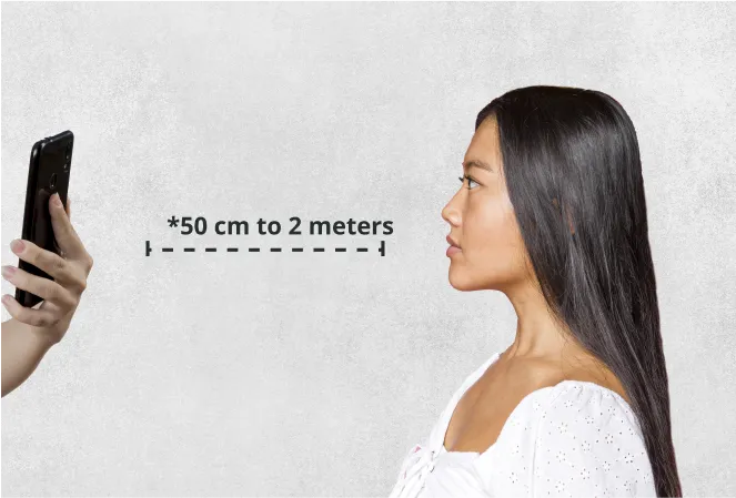 right distance for taking a photo for the perfect passport photo