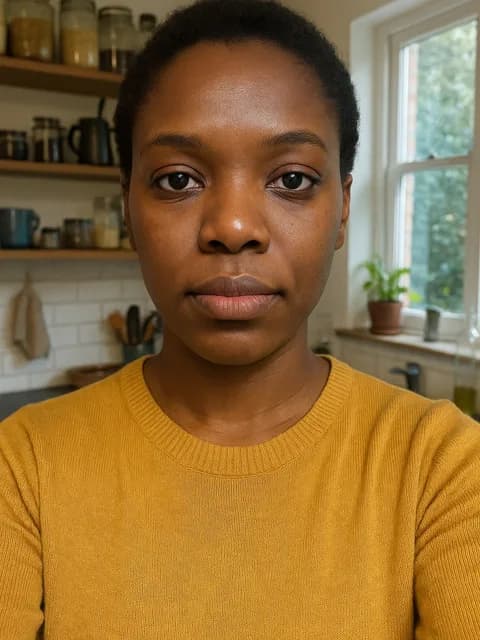 A phone photo taken in a kitchen