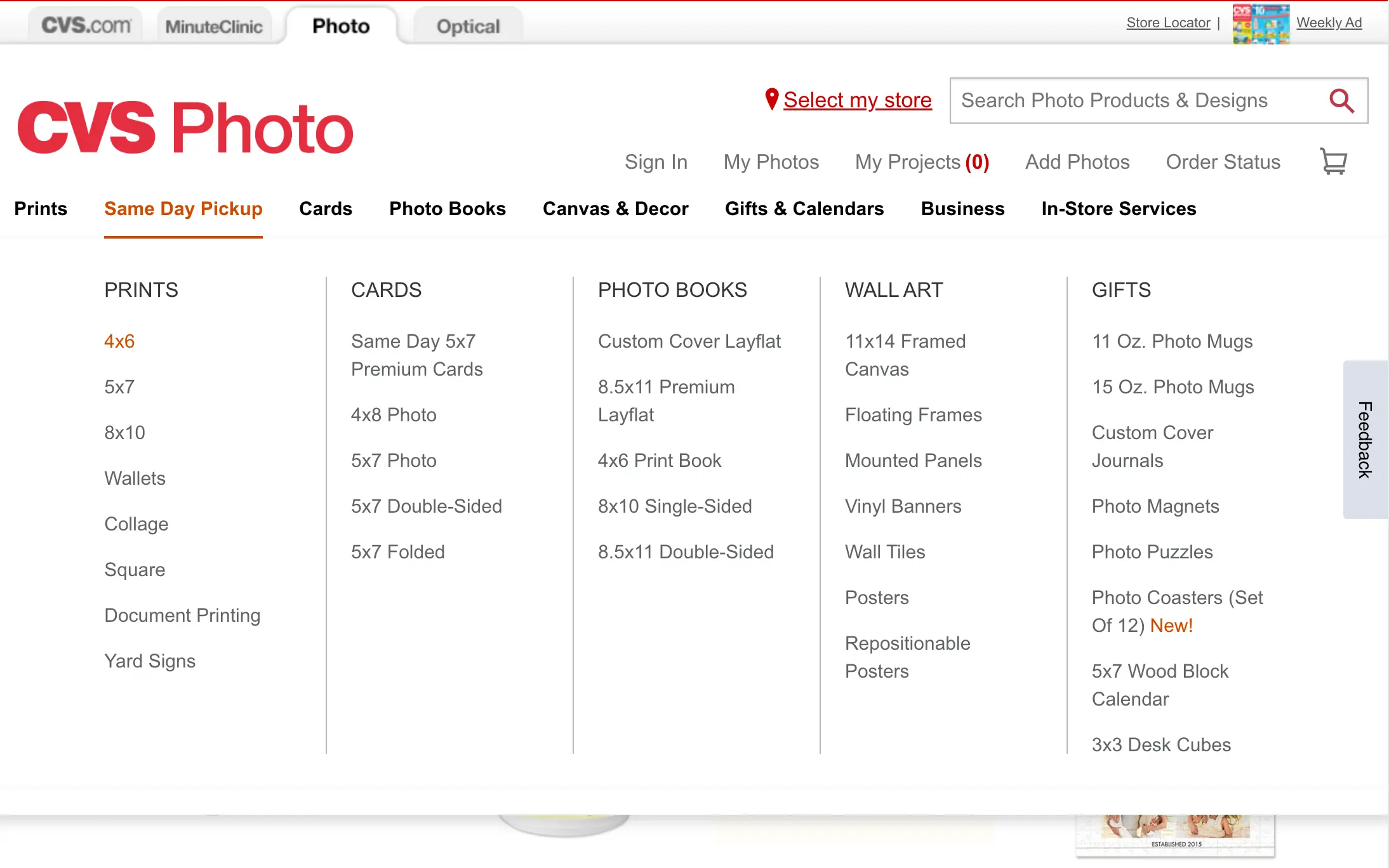 Selecting Print Size