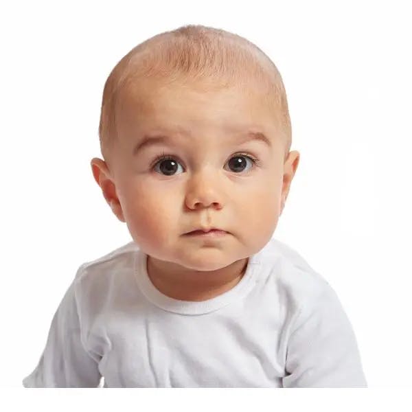 Sample image of a US Baby Passport photo made with your smartphone with Snap2Pass