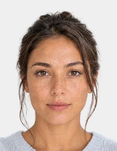 A single French Passport photo
