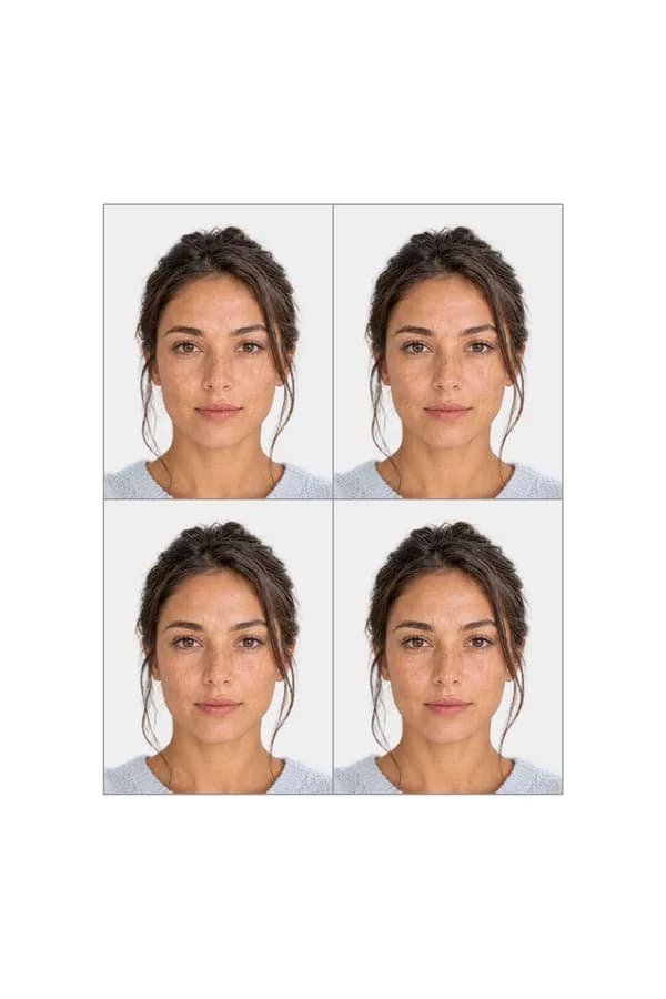 A print sheet of French Passport photos