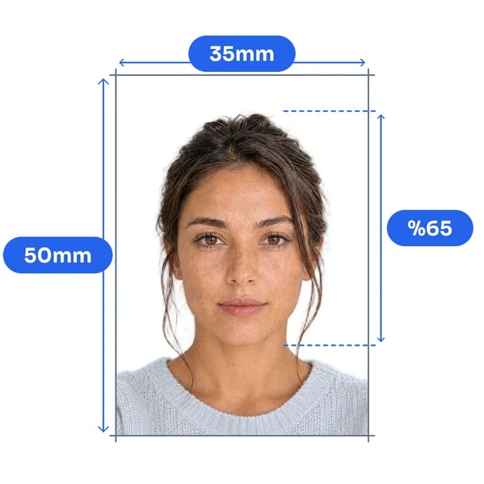 Malaysian Visa photo requirements: size and head position