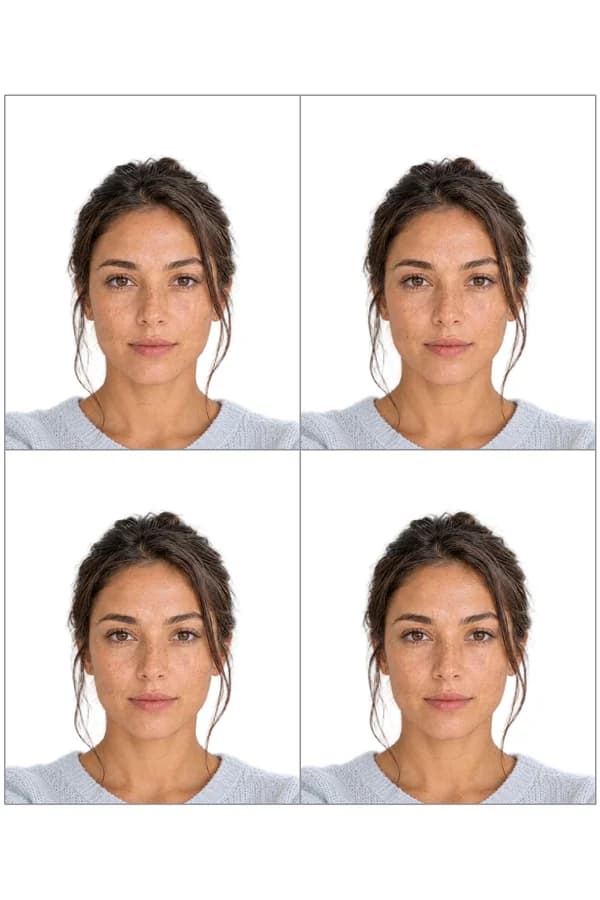 A print sheet of Turkish Passport photos