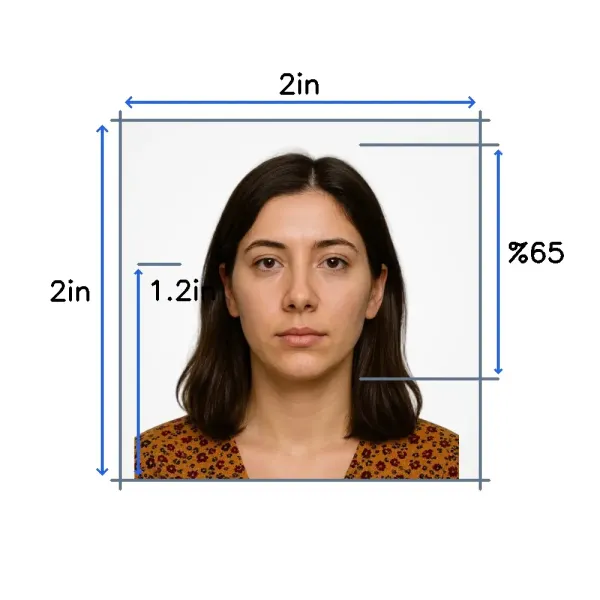 Snap2Pass precisely sizing and cropping the ChatGPT-generated photo to exact 2x2 inch passport specifications with proper head measurements